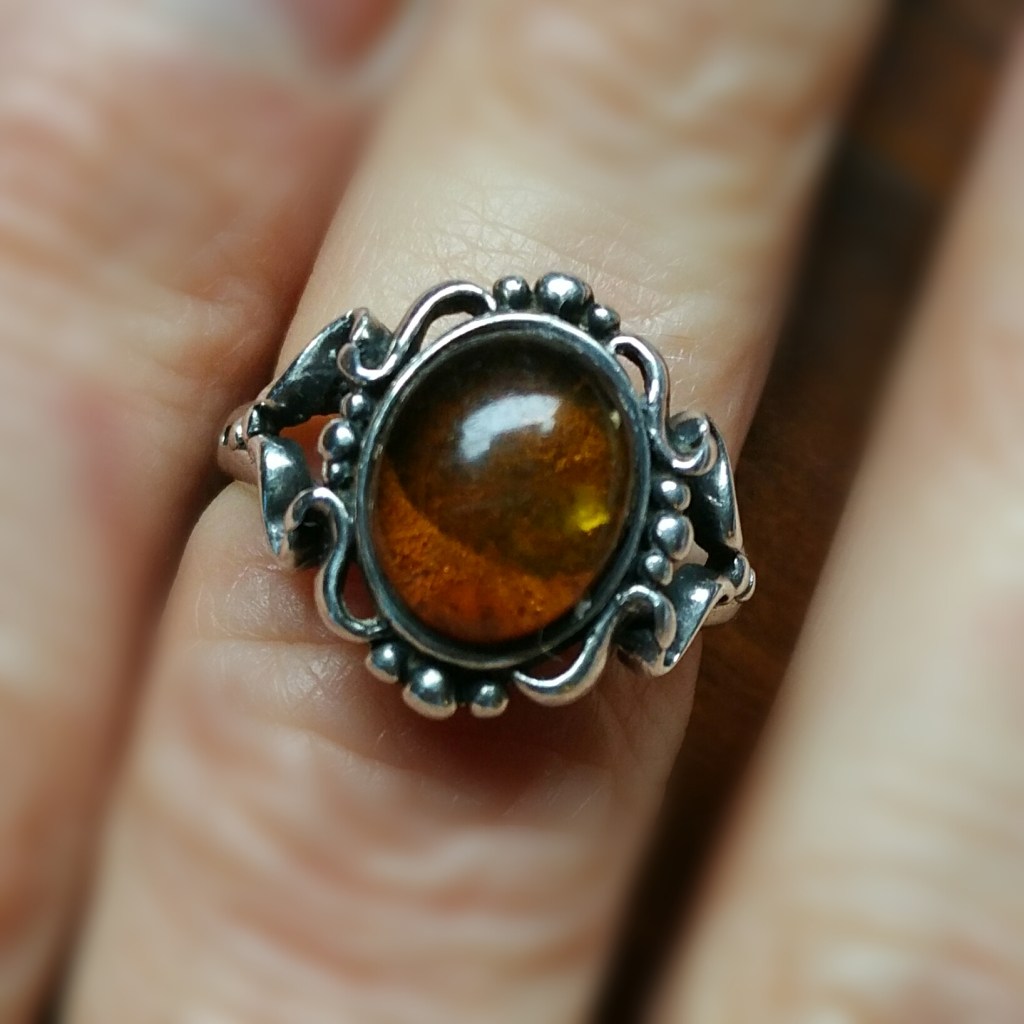 Vintage Amber Avon Ring