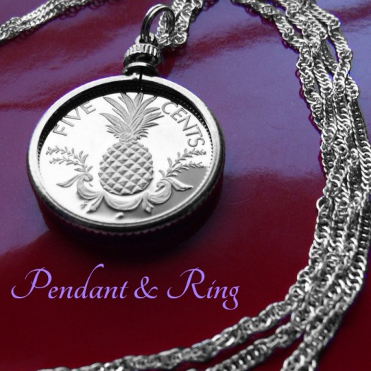 Pineapple Coin Pendant Necklace