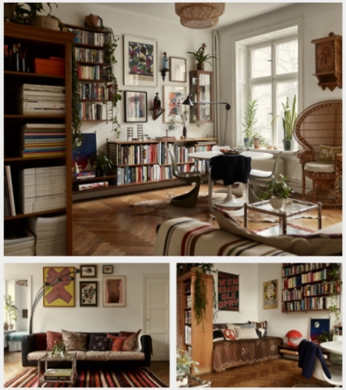 A Bohemian Decorated, Scandinavian Apartment