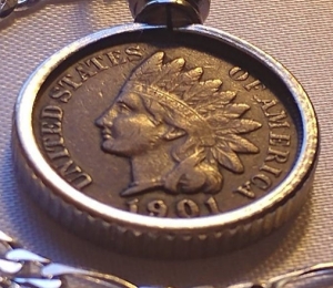 1901 American Indian penny necklace