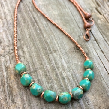 Turquoise and Copper Necklace