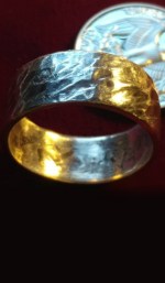 mens jewelry hammered silver ring