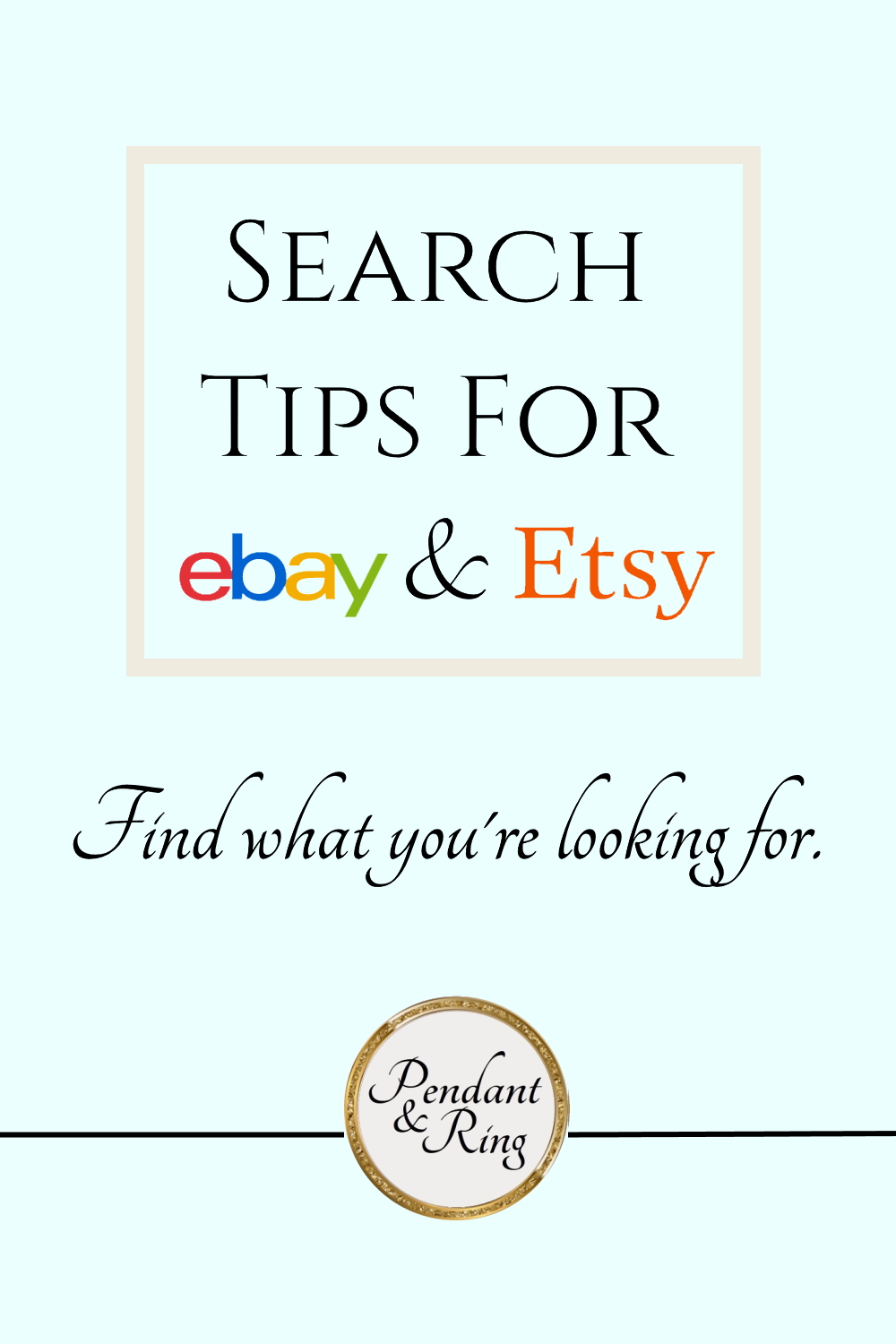 Search Tips for eBay and&nbsp;Etsy