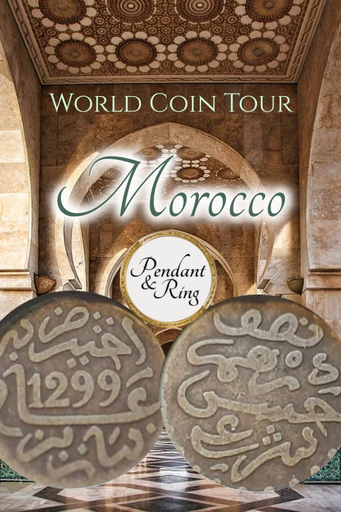 Morocco Coin Pendant Morocco Coin Jewelry Morocco Coin Necklace