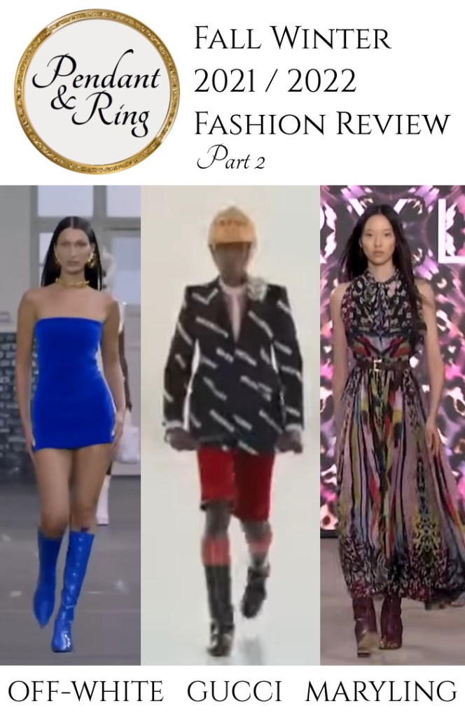 Off-White Gucci Maryling fall winter 2021 2022 fashion show review pendant and ring